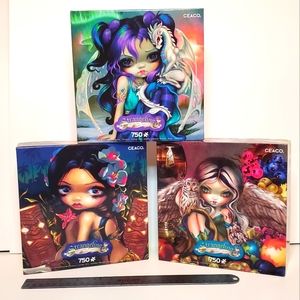 Set of 3 (three) Jigsaw Puzzle Ceaco - Strangeling